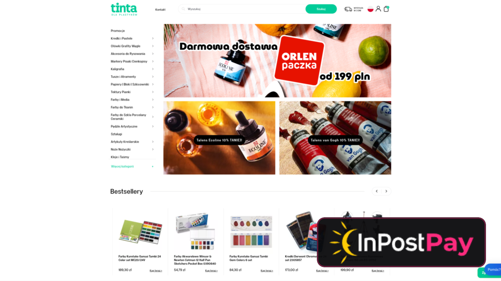 Logo InPost Pay — checkout Tinta Dla Plastyków