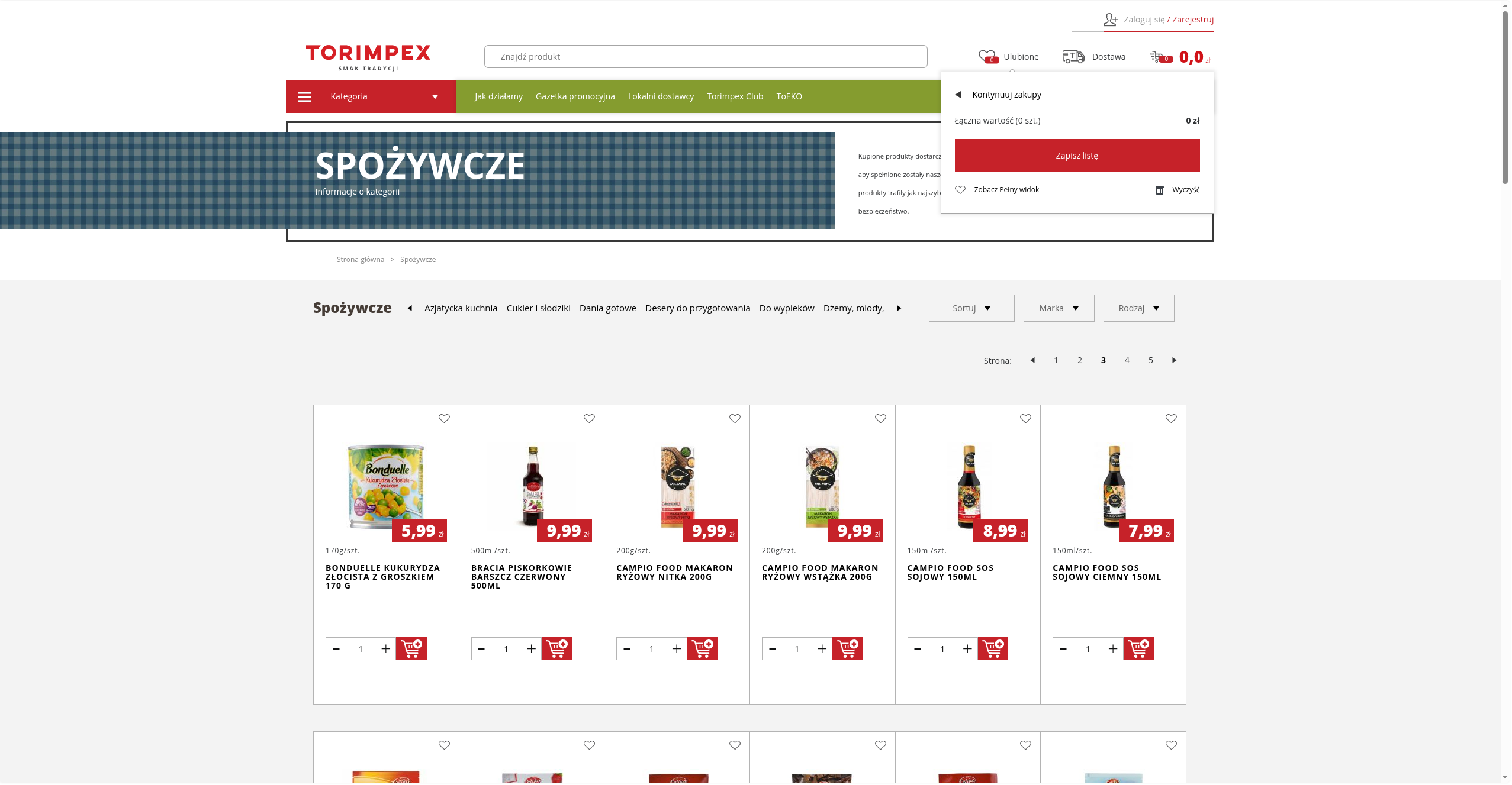Promocje koszykowe N+1 i zestawy — Torimpex
